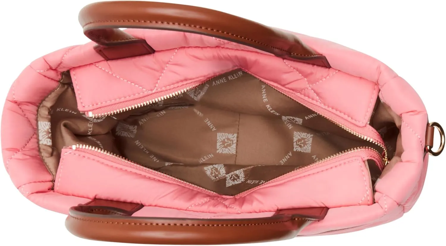 Anne Klein Ew Quilted Nylon Satchel with Pouch and Coin Case