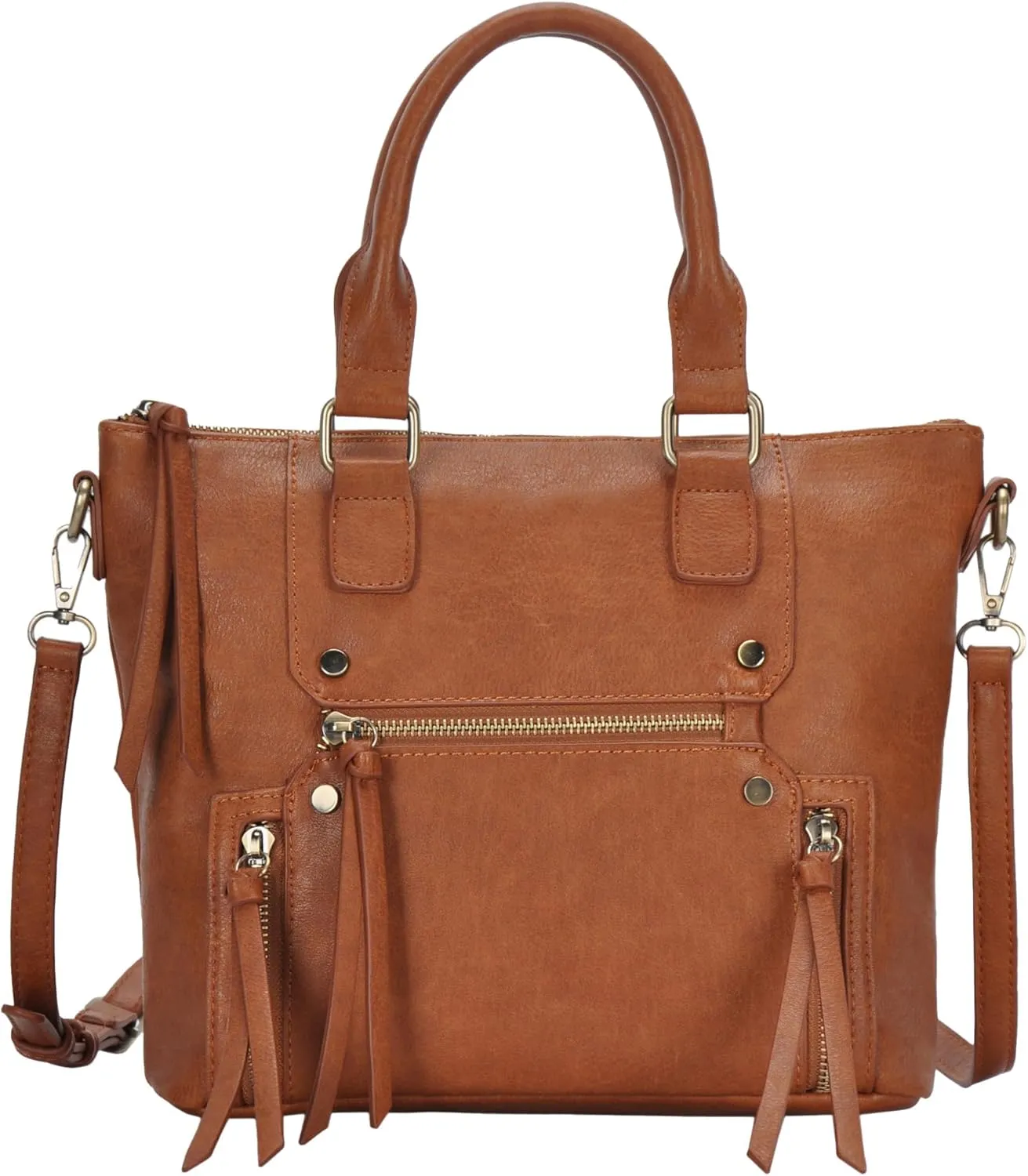 Antik Kraft Clover Satchel | Top Handle Satchel Purse for Women, Vegan Leather Purses and Handbags | 12.5L x 4.5W x 9.5H
