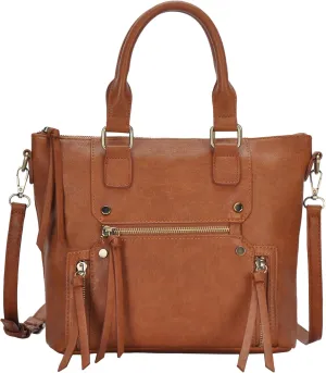 Antik Kraft Clover Satchel | Top Handle Satchel Purse for Women, Vegan Leather Purses and Handbags | 12.5L x 4.5W x 9.5H