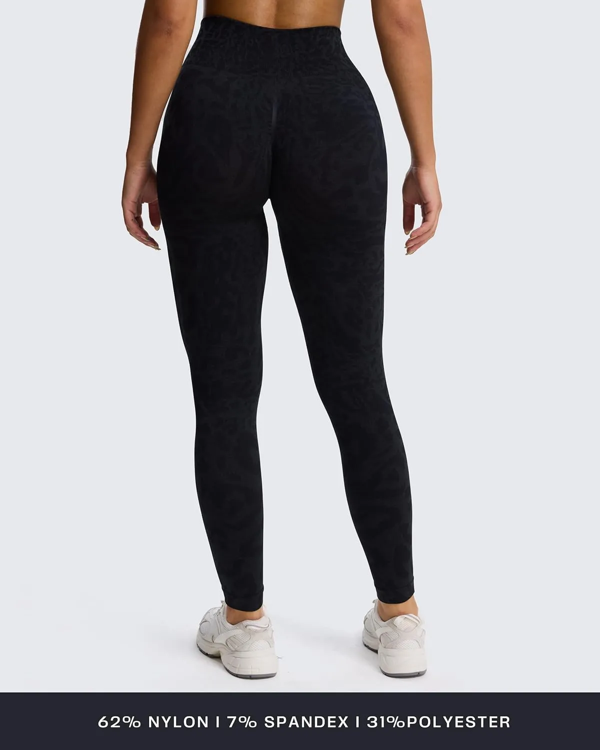 Aoxjox Women's High Waist Seamless Camo Hidden Scrunch Legging Knit Workout Yoga Pants 23"