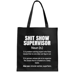 Appreciation Gift for Work Team Thank You Tote Bag for Boss Manager and Supervisor Navy Black Multicolor Canvas Tote Bag