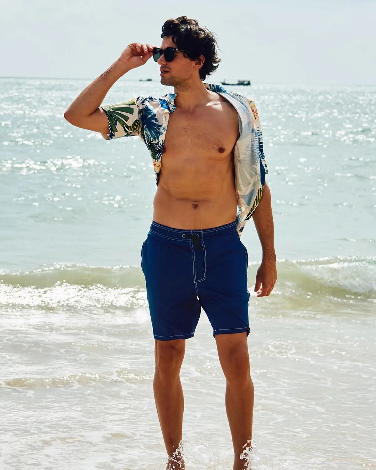 Arcweg Mens Swim Trunks with Compression Liner 9” Men Beach Board 2 in 1 Bathing Suit with Zipper Pockets, Quick Dry
