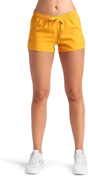 ARENA Women's Team Solid 100% Polyester Athletic Shorts with Side Pockets and Drawstring