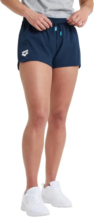 ARENA Women's Team Solid 100% Polyester Athletic Shorts with Side Pockets and Drawstring