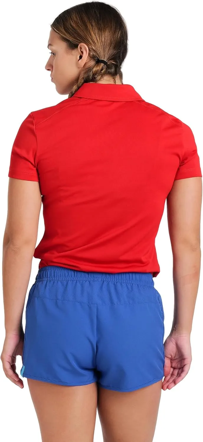 ARENA Women's Team Solid 100% Polyester Athletic Shorts with Side Pockets and Drawstring