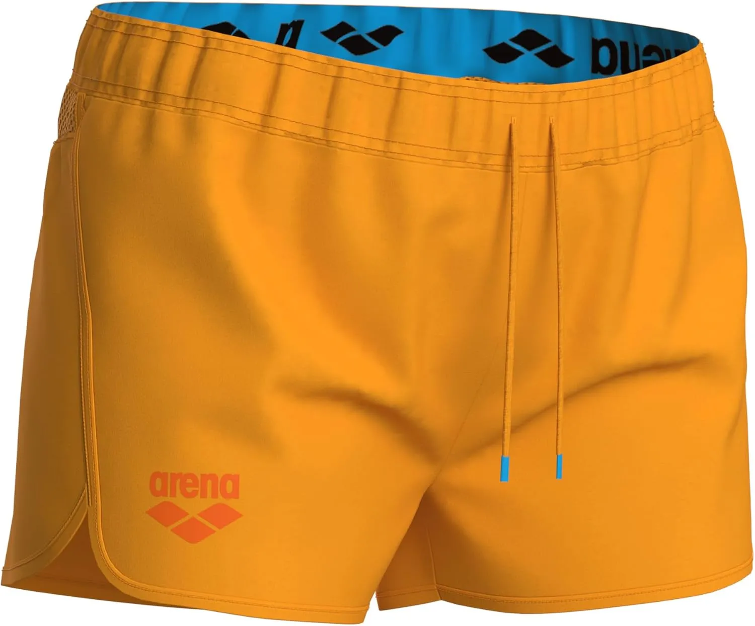 ARENA Women's Team Solid 100% Polyester Athletic Shorts with Side Pockets and Drawstring