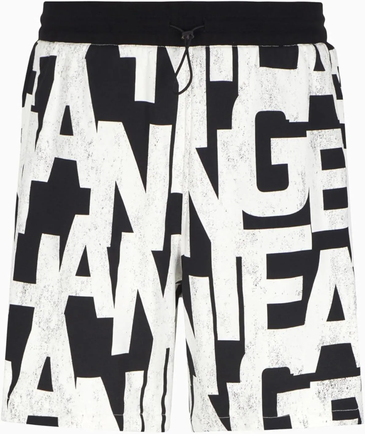 Armani Exchange Men's Cotton French Terry Sweatshort with All Over Block Letter Logo