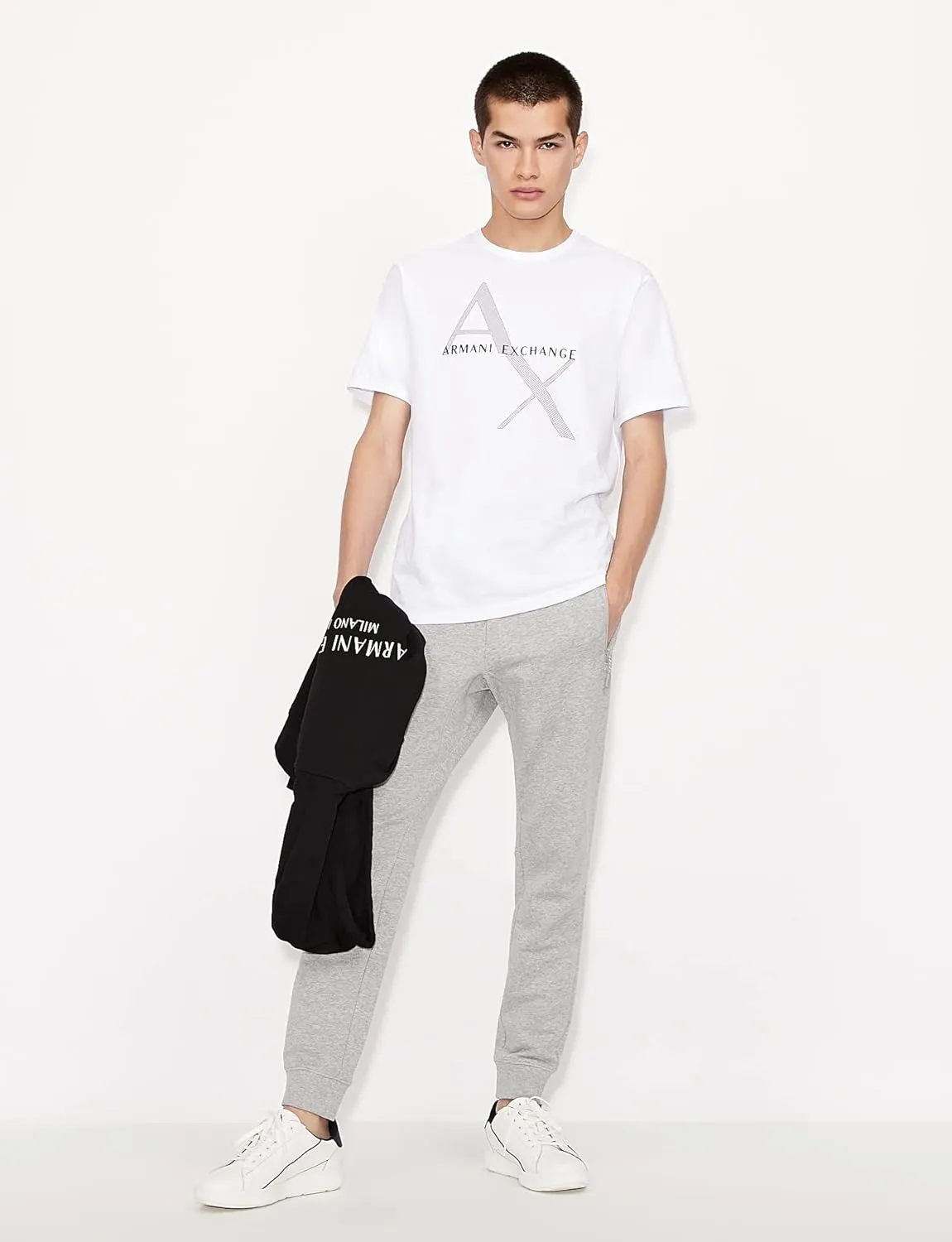 Armani Exchange Men's Drawstring Jogger with Zip Pockets
