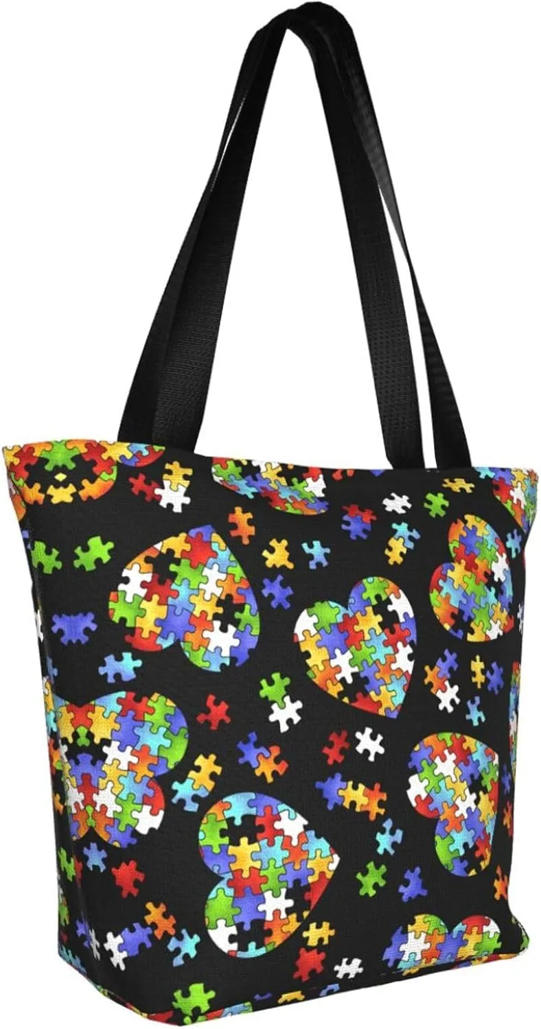 Art Guitar Pattern Print Shoulder Tote Bag Women'S Large Size Handbag Casual Tote Shopping Bag For Women