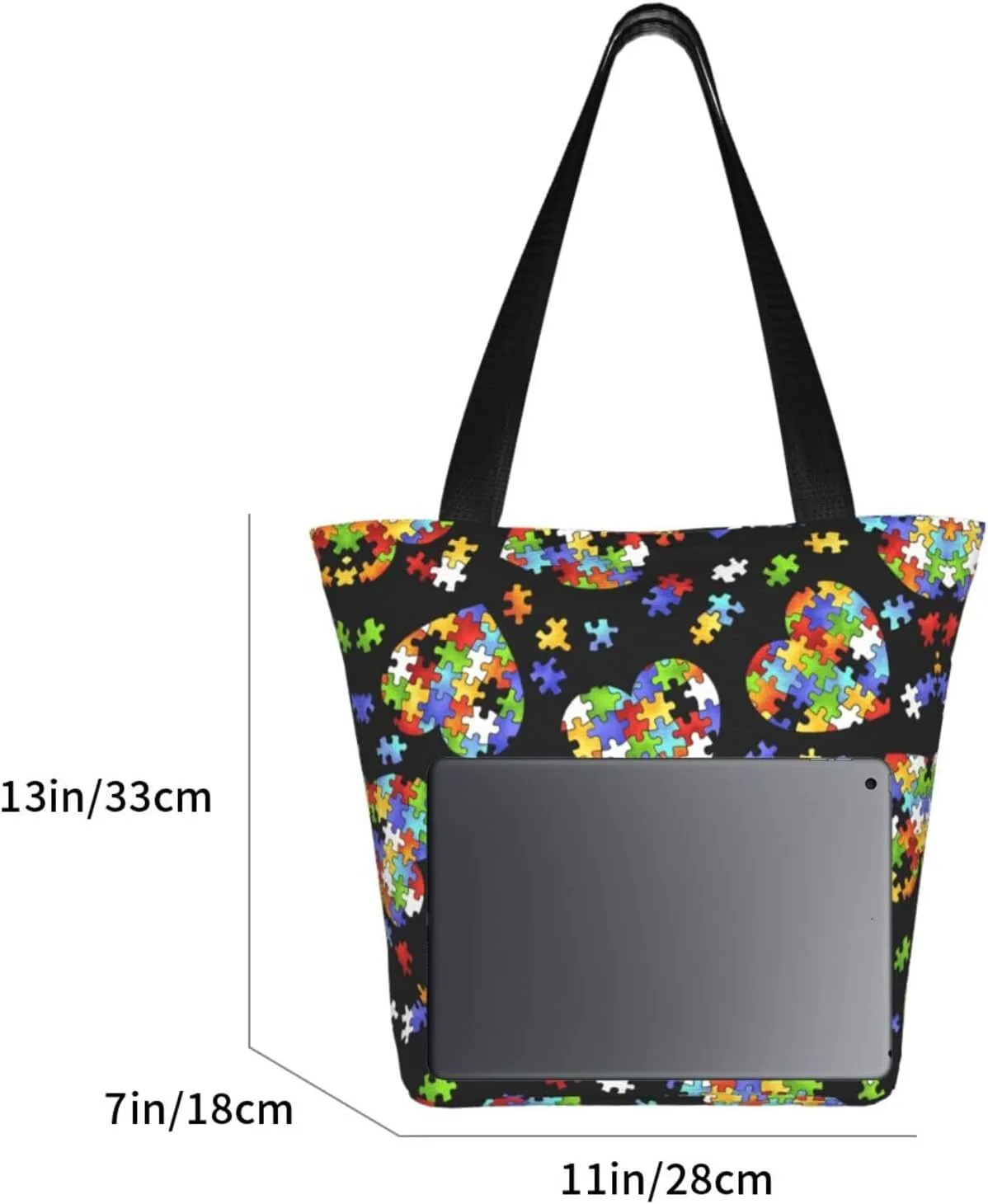 Art Guitar Pattern Print Shoulder Tote Bag Women'S Large Size Handbag Casual Tote Shopping Bag For Women