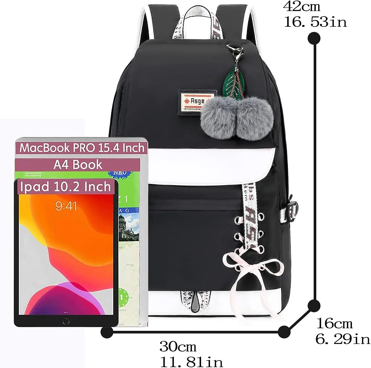 Asge Backpacks for Girls Kids Backpack for School Bookbag for Women Children Back Pack