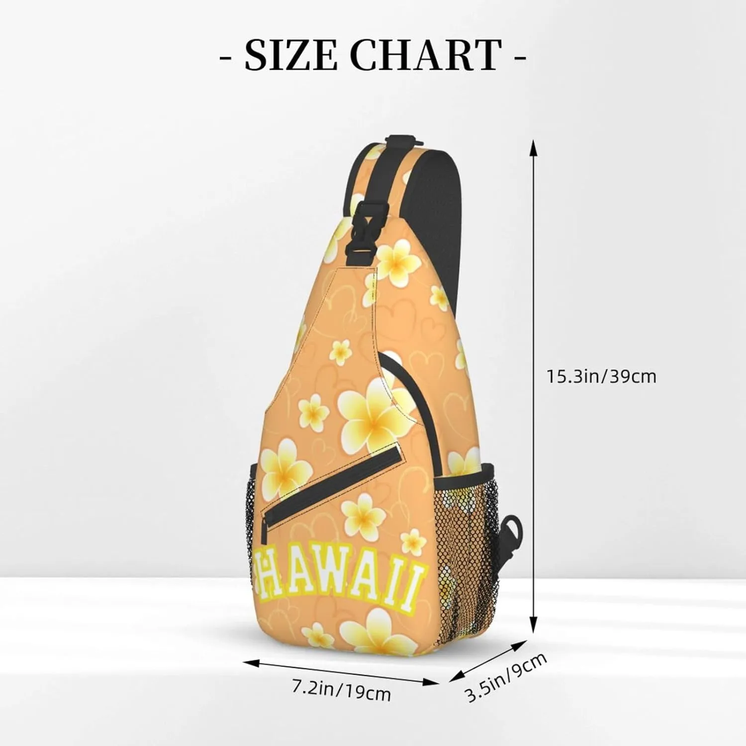 ASYG Hawaii Sling Bag Hawaii Flower Crossbody Chest Daypack Casual Backpack Hawaiian Shoulder Bag