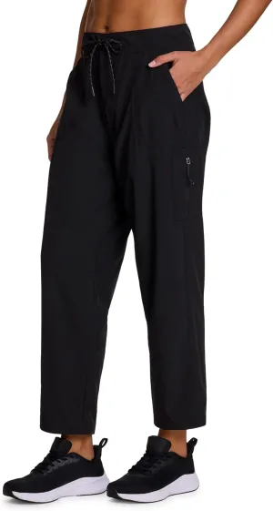 Avalanche Women's Ankle Pant Fleece Lined Hiking Pant with Pockets for Women, Fleece Drawstring Waist Woven Traveler Pant
