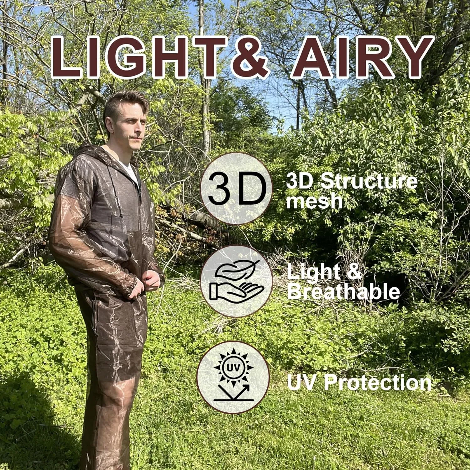 Aventik Mosquito Jacket Mosquito Pants Mosquito Suit No-See-Um Mesh, Super Light, Keep Safe Cool, UV Protection