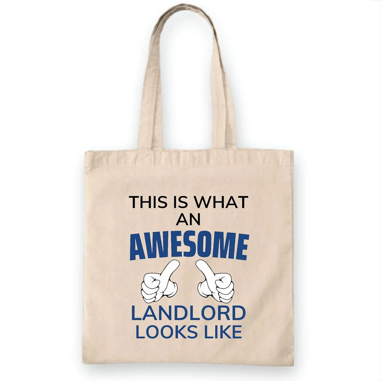 Awesome Landlord this is funny present from Tenants for Landlord Natural White Multicolor Canvas Tote Bag