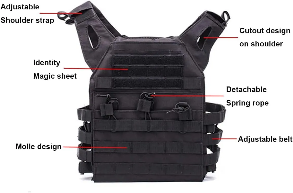 AZB Tactical Vest Lightweight Breathable Airsoft Vest