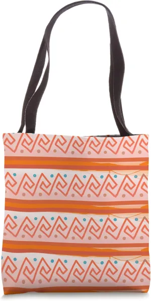 Aztec Design Inspired (4) Rust, Orange, Blue - Habitat Tote Bag