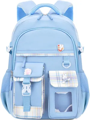 Backpacks for Girls Large Bookbags for Teens Girls Backpack for School Laptop Compartment Primary School (Blue)