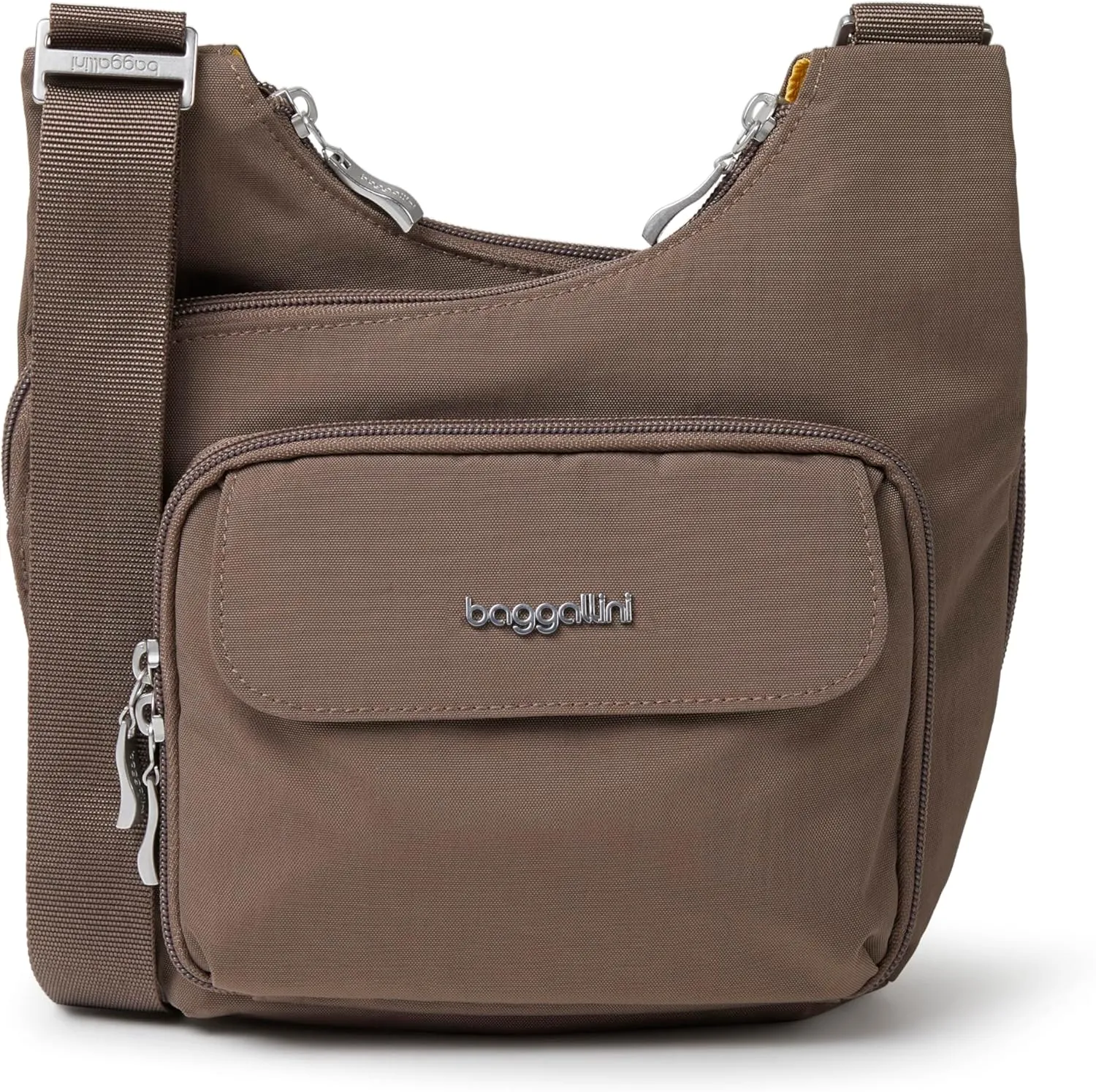 Baggallini Criss Cross 10x11 Crossbody Women Lightweight Water-Resistant Nylon Travel Bag W/RFID & Quick Access Pockets