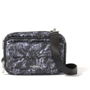 Baggallini Modern Double Zip Crossbody – Black Divine Rose