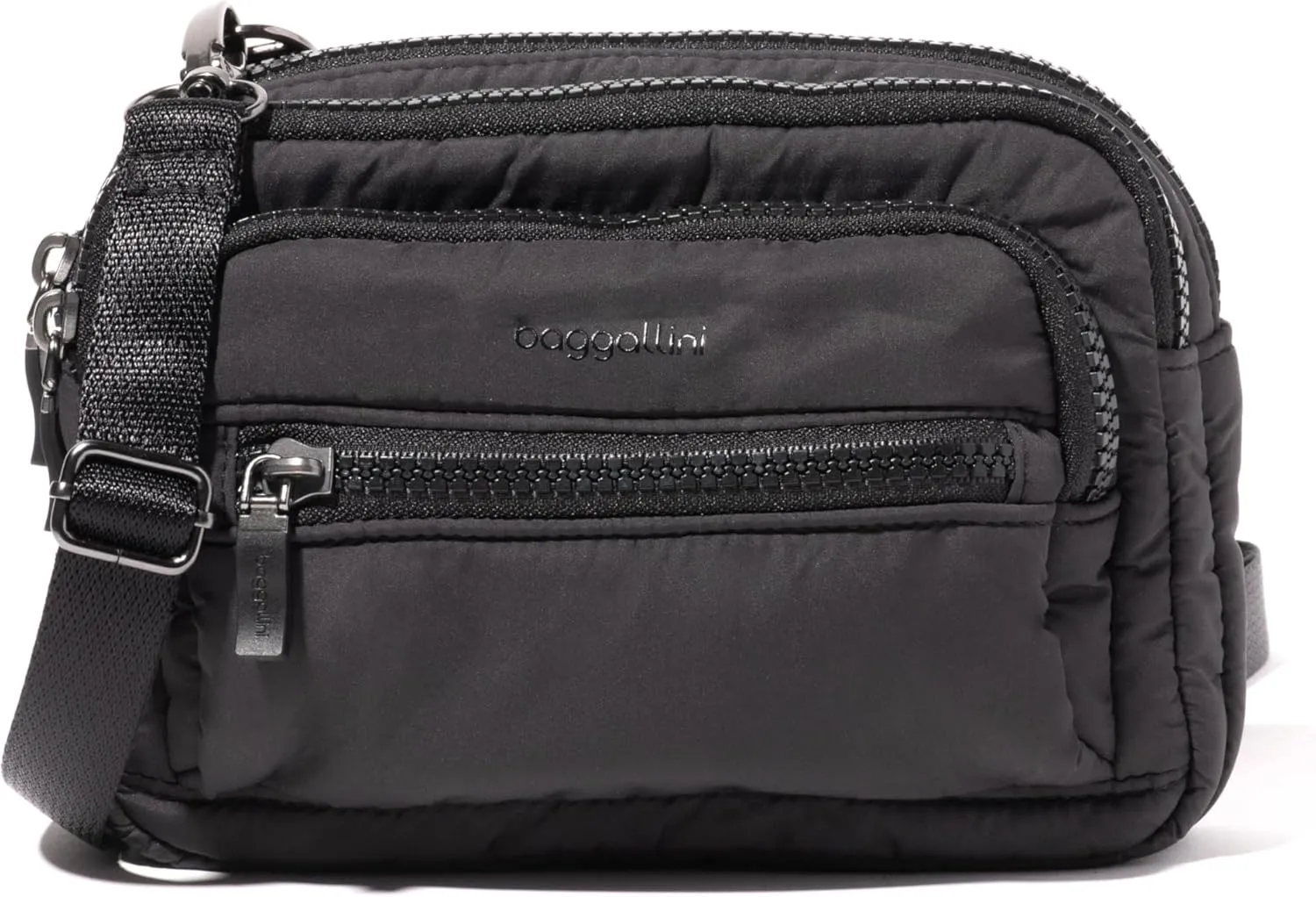Baggallini Triple Zip Small Crossbody Bag