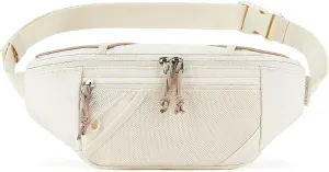BAGSMART Fanny Packs for Women Belt Bag with Adjustable Strap Crossbody Waist Pack for Running Hiking Workout Travel, Beige
