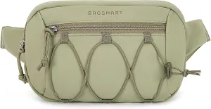 BAGSMART Fanny Packs for Women Small Belt Bag with Adjustable Strap Waist Pack for Running Workout Traveling Hiking, Grayish green