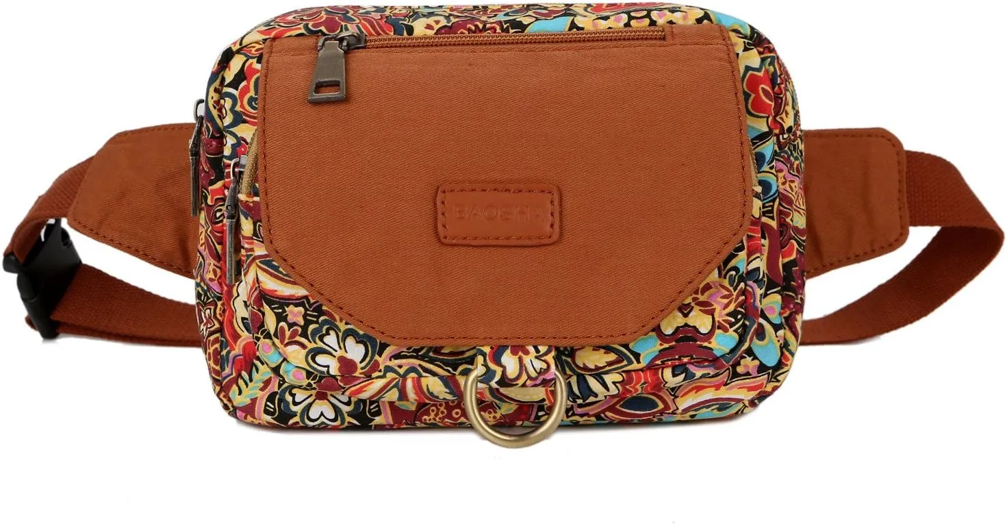 BAOSHA YB-02 Waist Bag Sports Fanny Pack Bum Bag for Women Multicoloured (Multicolour)