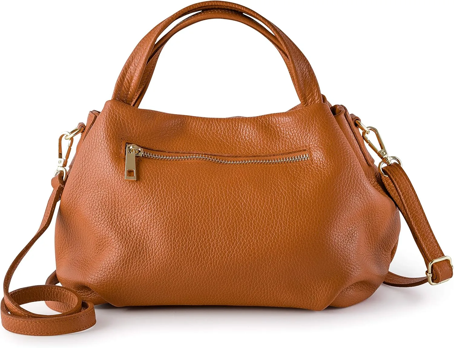 Baroncelli Italian Leather Purse for Women Genuine Soft Leather Medium Size Shoulder Crossbody Bag Made in Italy