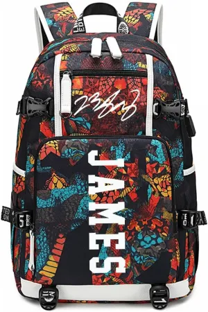 Basketball Player 23 Multifunction Backpack Travel Student Backpack Fans Bookbag For Men Women (C)