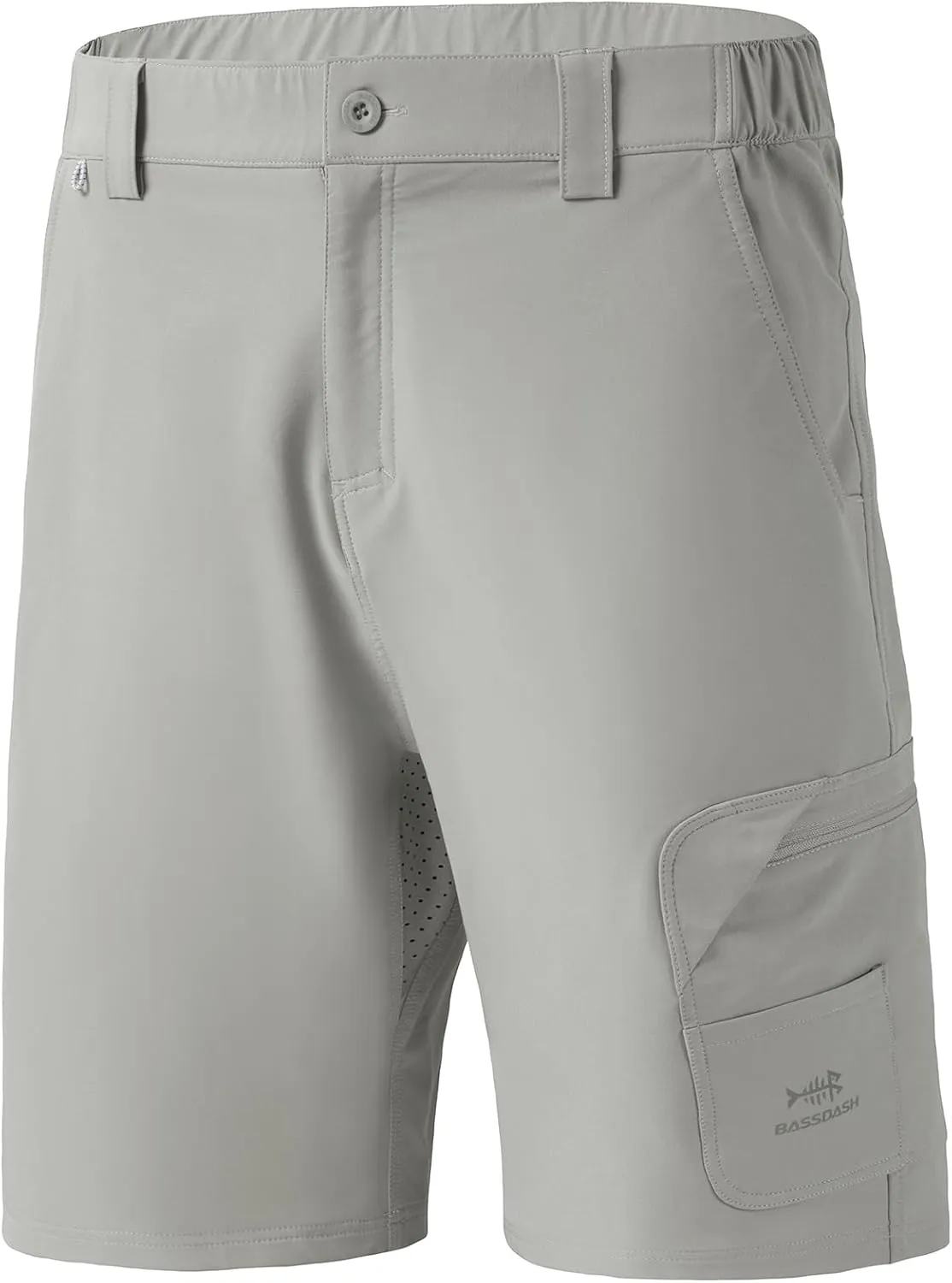BASSDASH 10.5” Mens Fishing Cargo Shorts Quick Dry UPF 50  Water Resistant FP01M