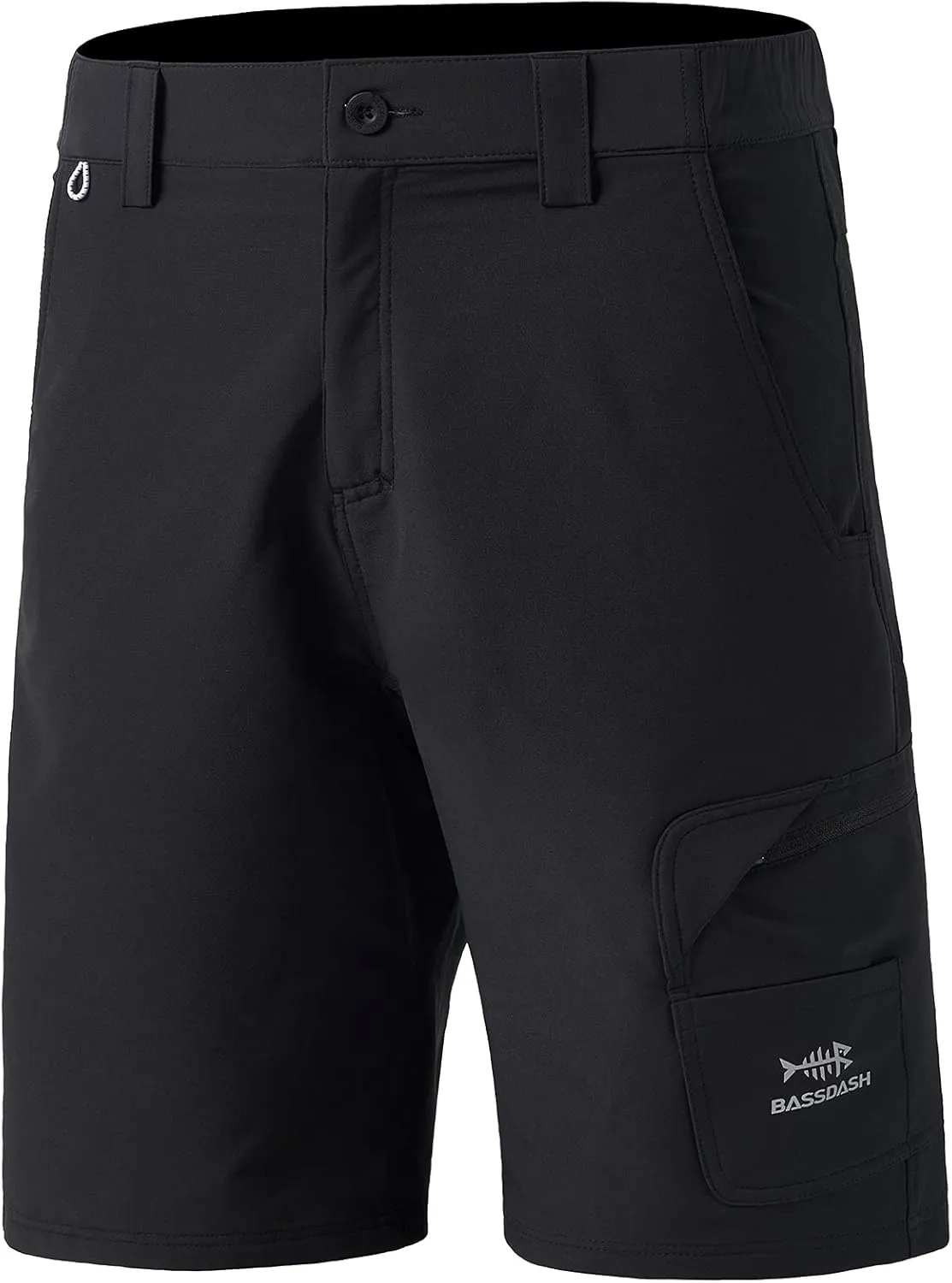 BASSDASH 10.5” Mens Fishing Cargo Shorts Quick Dry UPF 50  Water Resistant FP01M