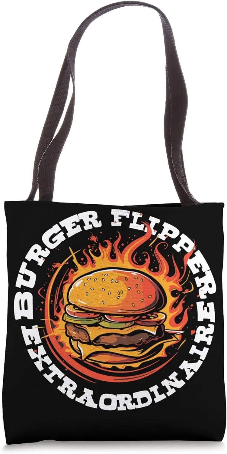 BBQ Burger Flipper Extraordinaire Design Tote Bag