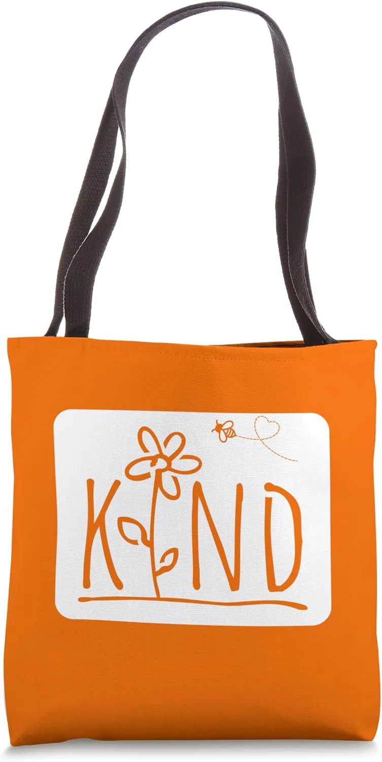 Be Kind Unity Day Bee Kind, Flower, Bee Heart Retro Unique Tote Bag