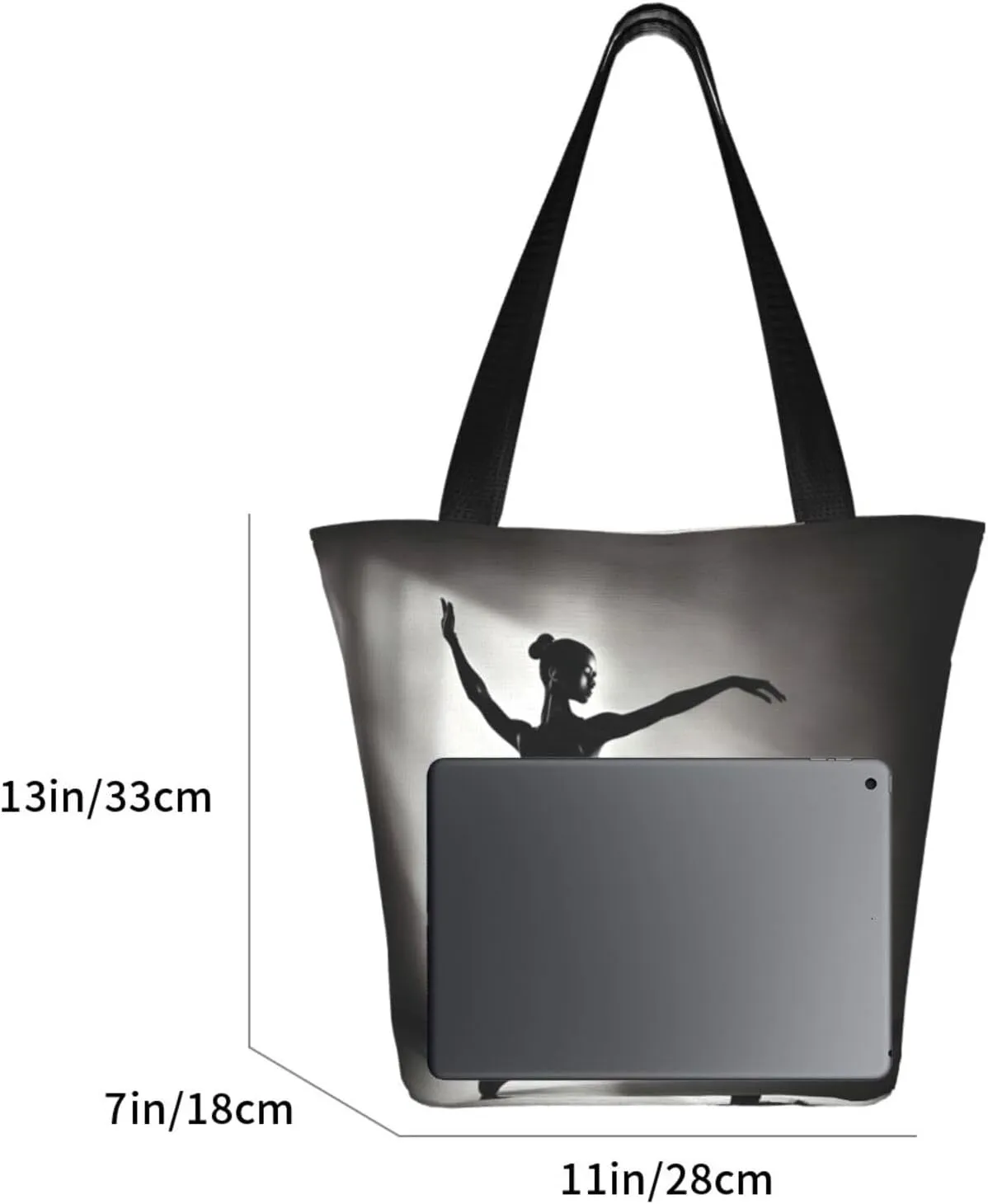 Beach Scene With Chairs Print Shoulder Tote Bag Women'S Large Size Handbag Casual Tote Shopping Bag For Women