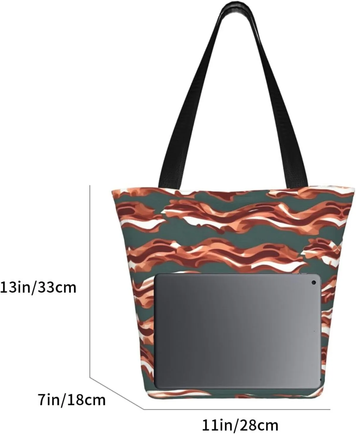 Beach Scene With Chairs Print Shoulder Tote Bag Women'S Large Size Handbag Casual Tote Shopping Bag For Women
