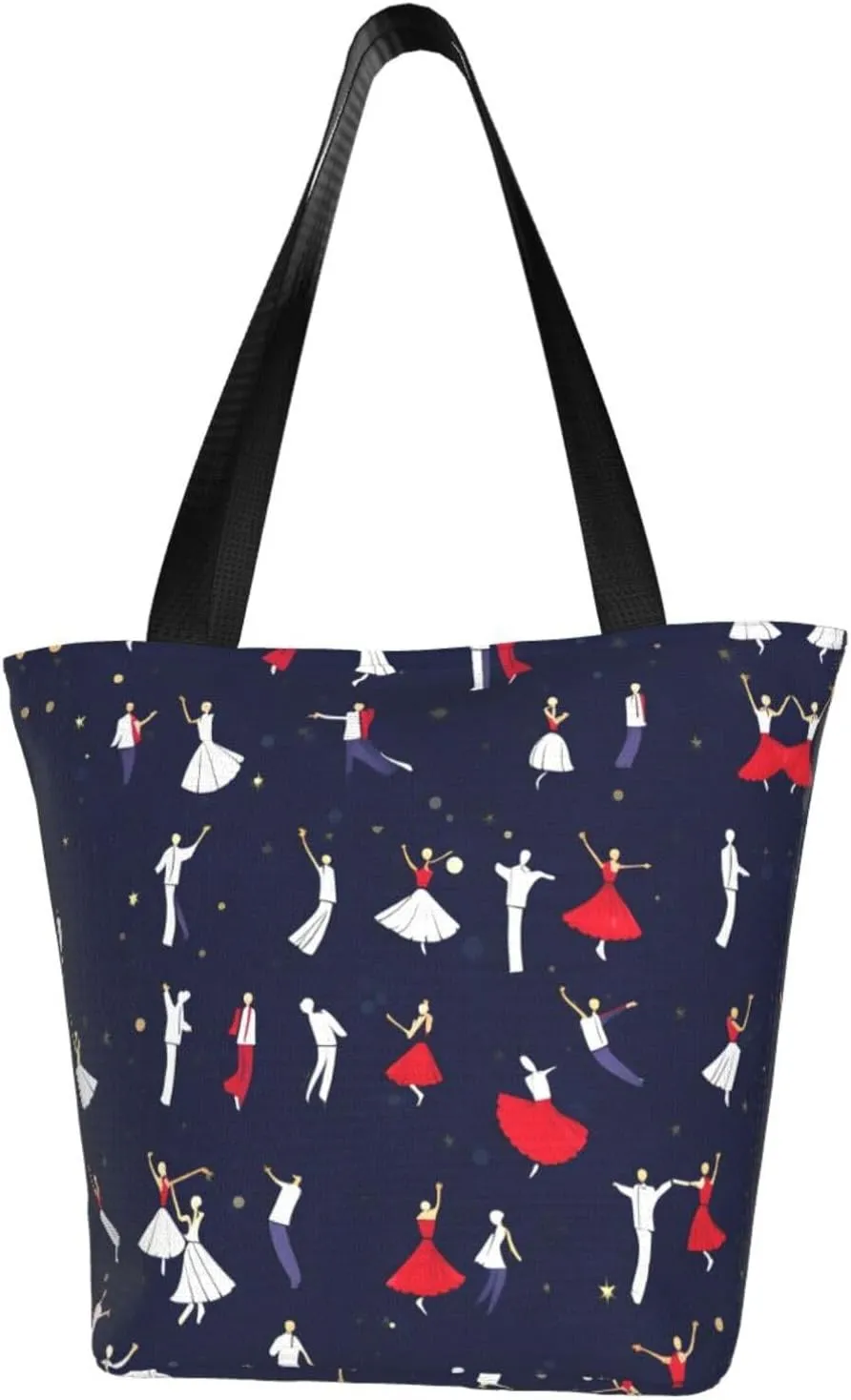 Beach Scene With Chairs Print Shoulder Tote Bag Women'S Large Size Handbag Casual Tote Shopping Bag For Women