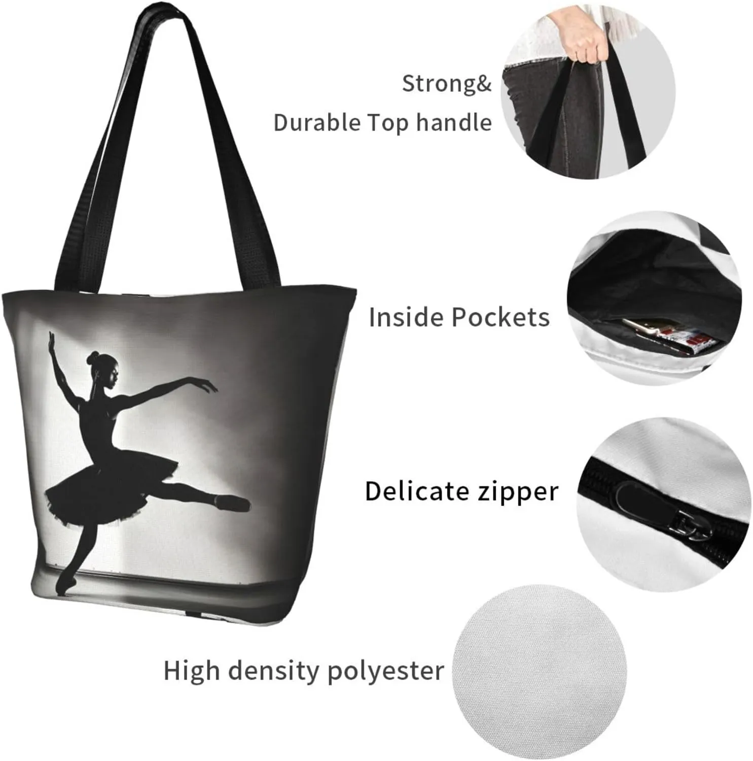 Beach Scene With Chairs Print Shoulder Tote Bag Women'S Large Size Handbag Casual Tote Shopping Bag For Women