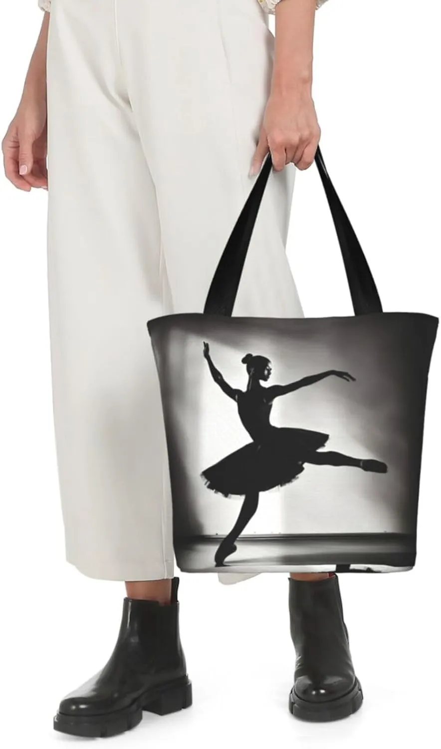 Beach Scene With Chairs Print Shoulder Tote Bag Women'S Large Size Handbag Casual Tote Shopping Bag For Women
