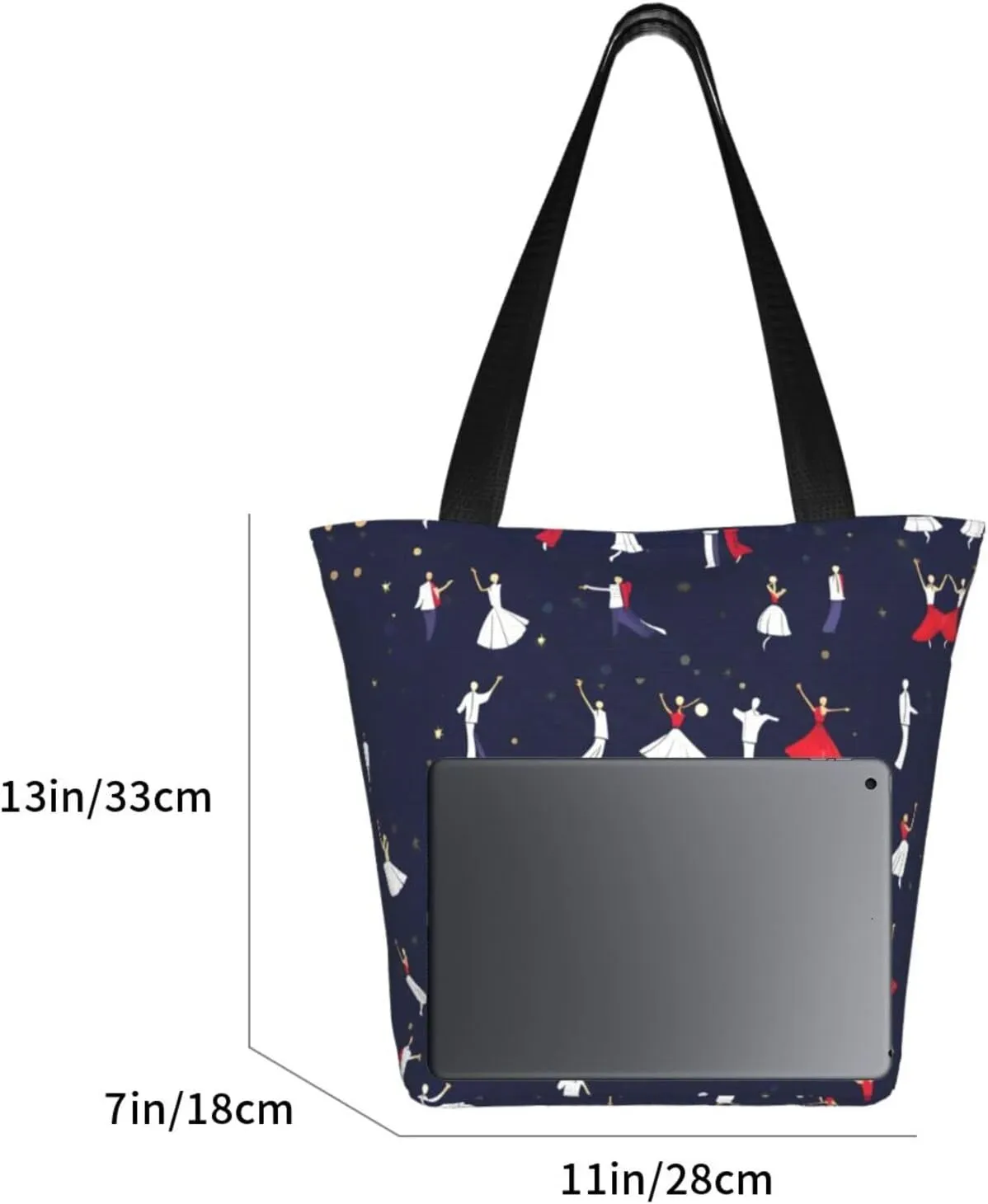 Beach Scene With Chairs Print Shoulder Tote Bag Women'S Large Size Handbag Casual Tote Shopping Bag For Women