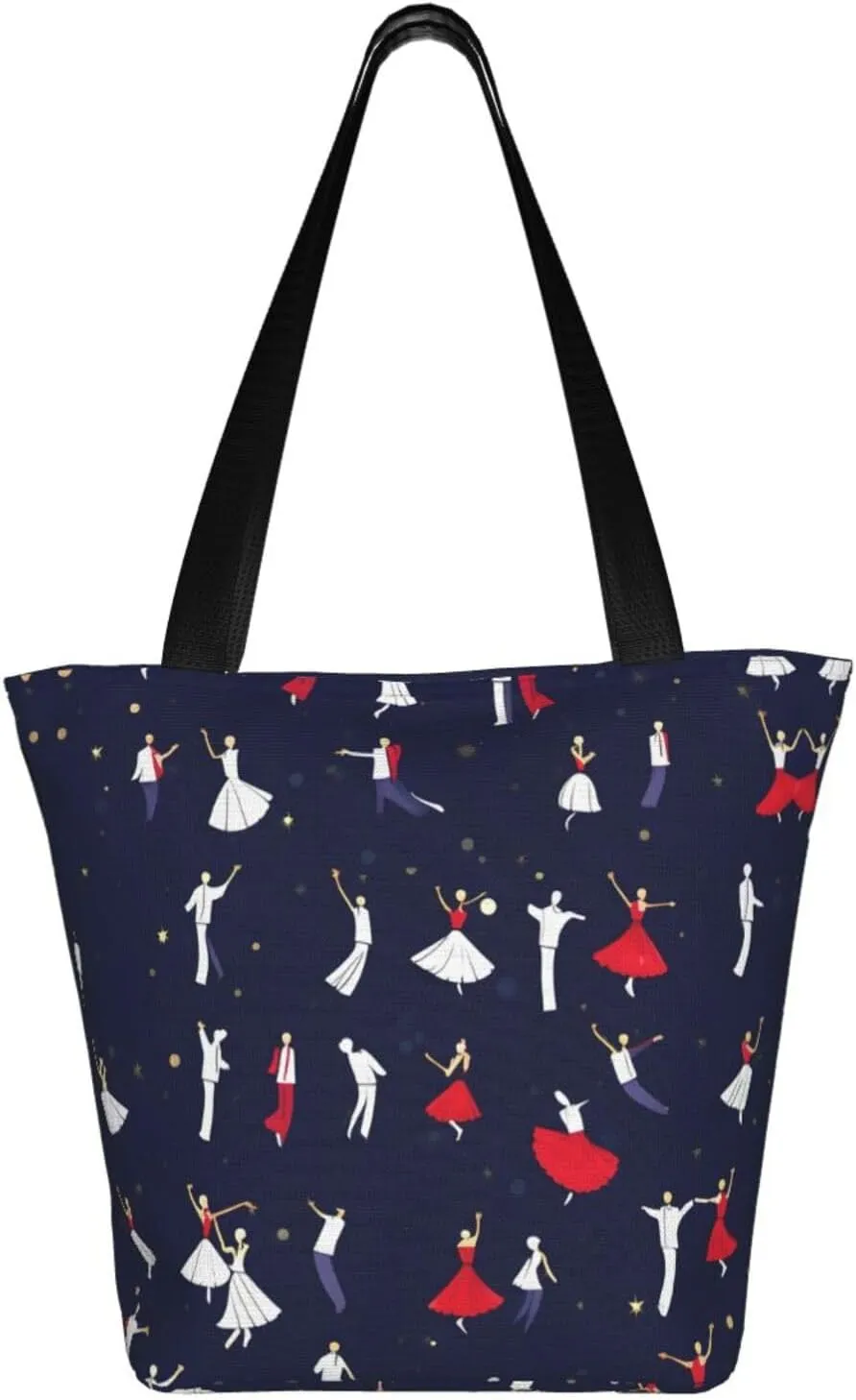 Beach Scene With Chairs Print Shoulder Tote Bag Women'S Large Size Handbag Casual Tote Shopping Bag For Women