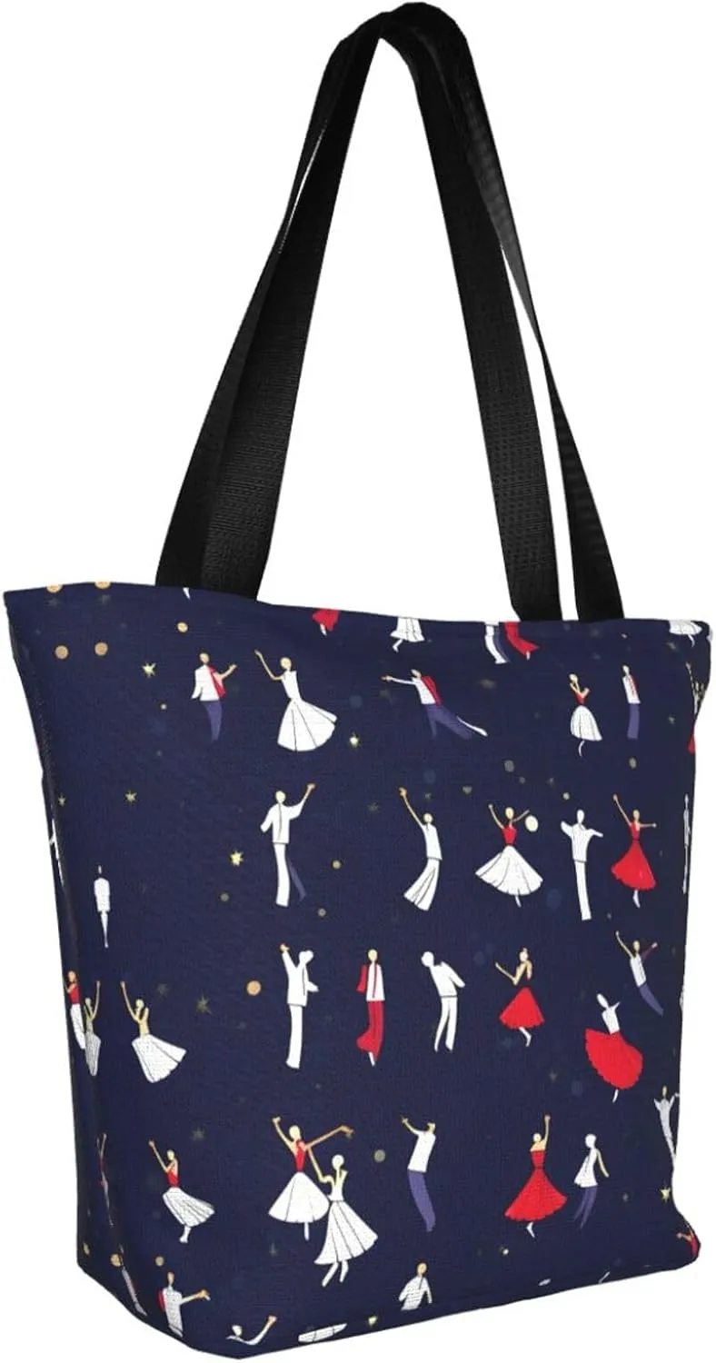 Beach Scene With Chairs Print Shoulder Tote Bag Women'S Large Size Handbag Casual Tote Shopping Bag For Women