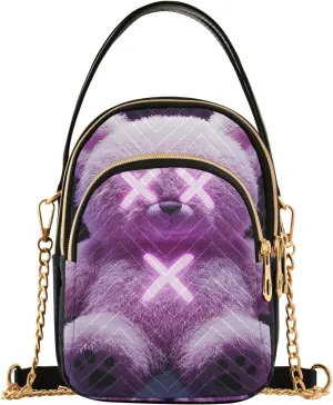 Bear Mystery Print Women‘s Shoulder Handbag Crossbody Purse Stylish Ladies Shoulder Bag Top Handle Satchel