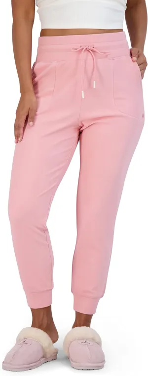 BEARPAW Women's Micro Fleece Drawstring Athletic Jogger Sweatpants with Pockets
