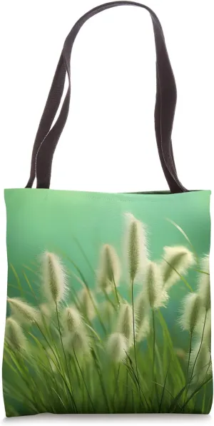 Beautiful Pampas Grass Design - Green Pampas Design Tote Bag