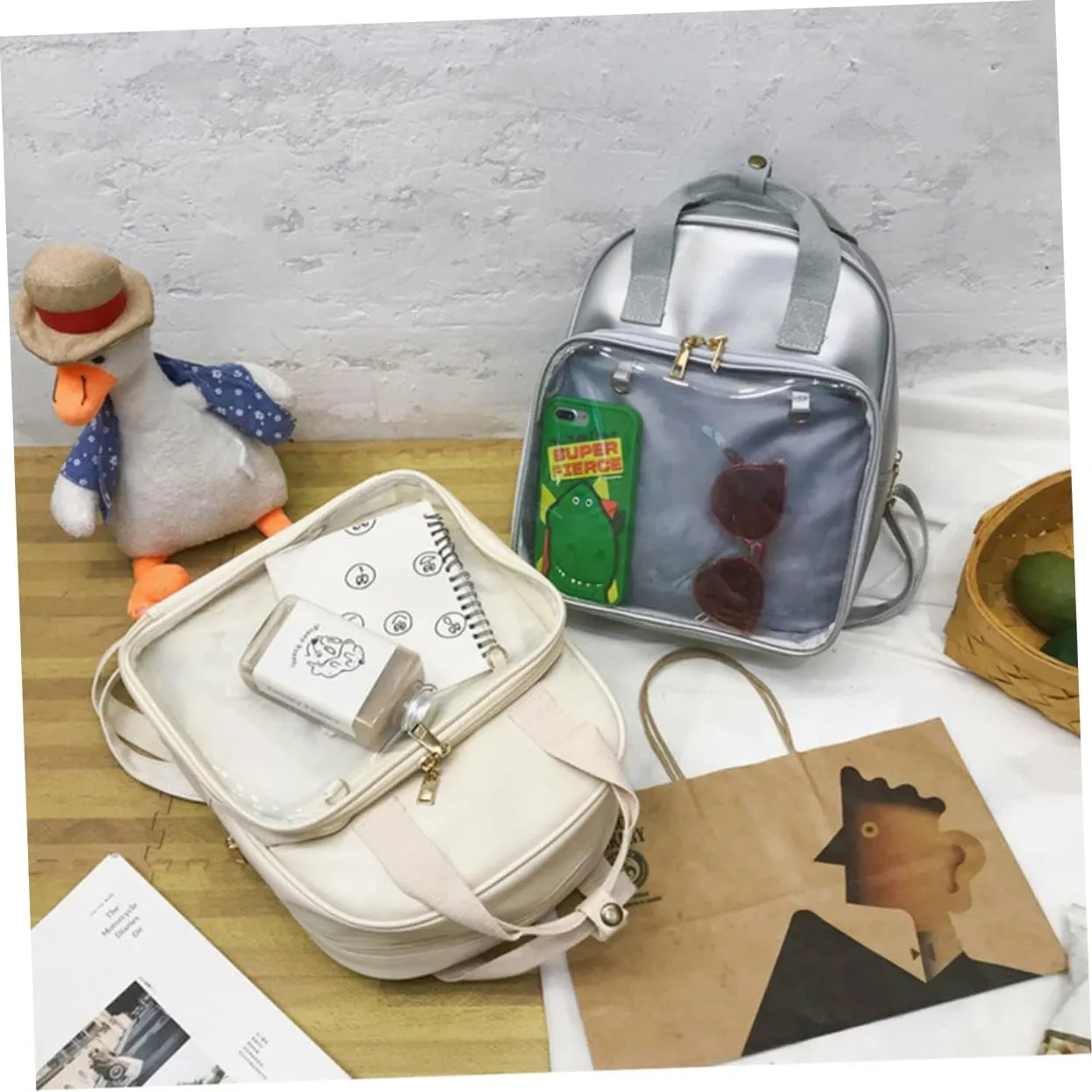BESPORTBLE Girls School Backpack Candy Women's Bookbag Pvc Shoulder Bag School Bag Fashion Satchel