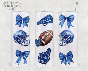 BH Eagles Bow Coquette Shimmer Glitter Tumbler TUMBBOW0520