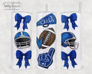 BH Eagles Bow Coquette Shimmer Glitter Tumbler TUMBBOWS0520