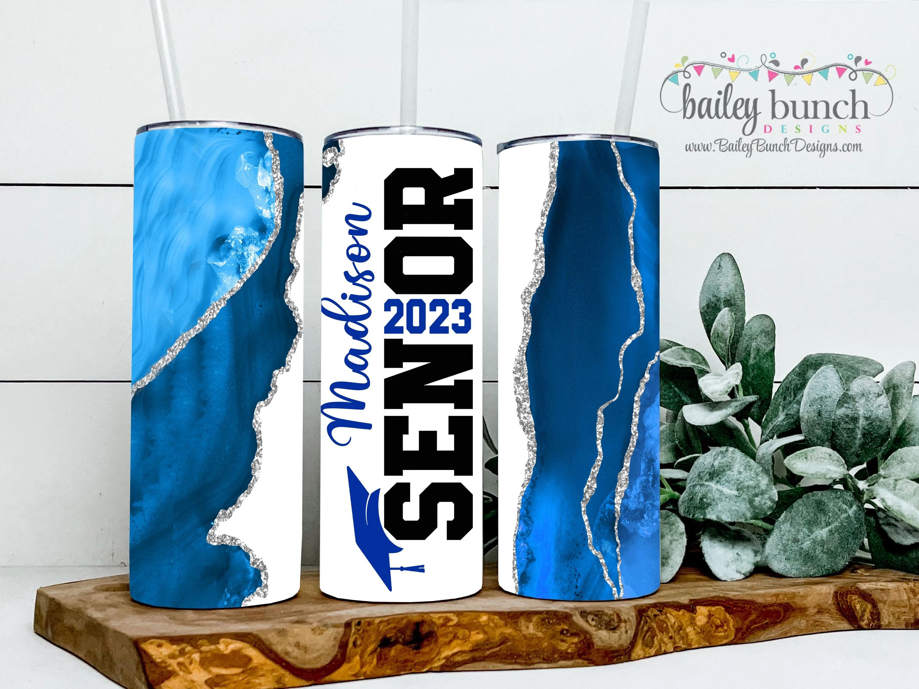 BH Eagles Senior GEO2 Shimmer Glitter Tumbler TUMSENGEO20520