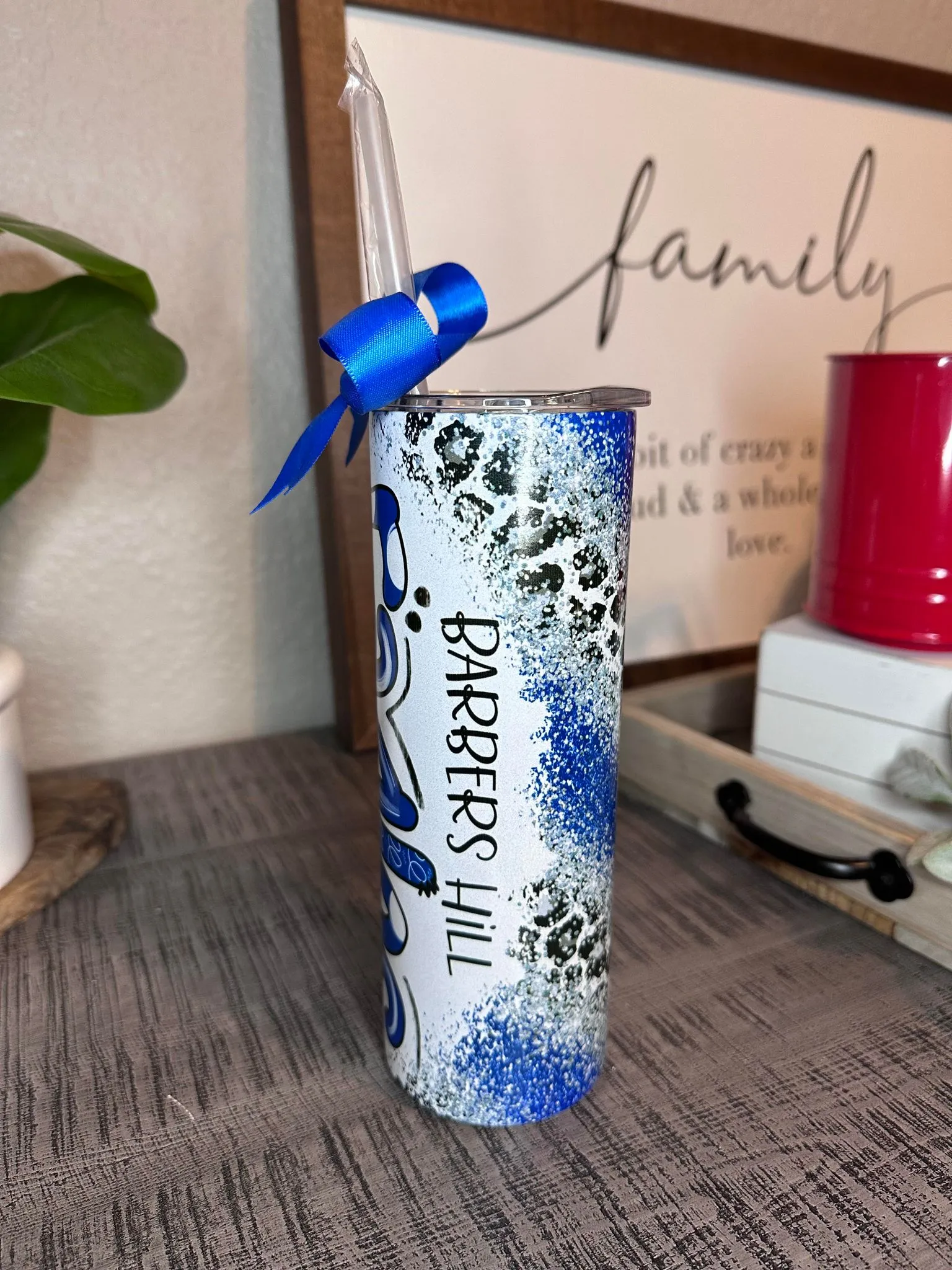 BH Eagles Shimmer Glitter Polka Dot Tumbler Personalized with Name TUMBEAG0520